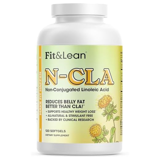 Fit & Lean N-CLA, Weight Loss Supplement, Reduces Belly Fat, 120 Serv