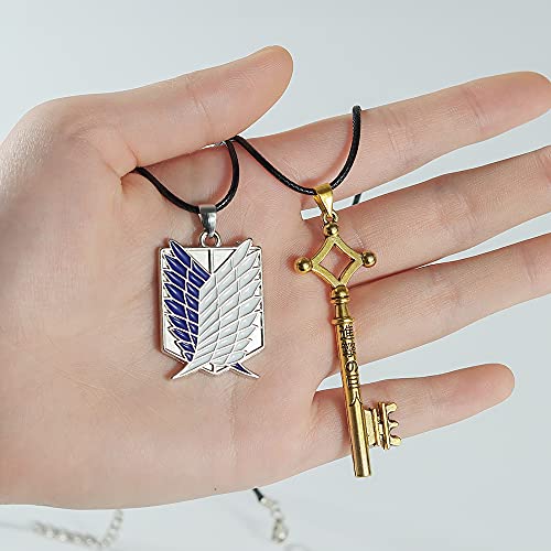 Funboat Aot Wings Of Freedom Anime Necklace - Shingeki No Kyojin Legion Badge Chain - Christmas Gifts For Kids Girls Teens Women Men #TOP5