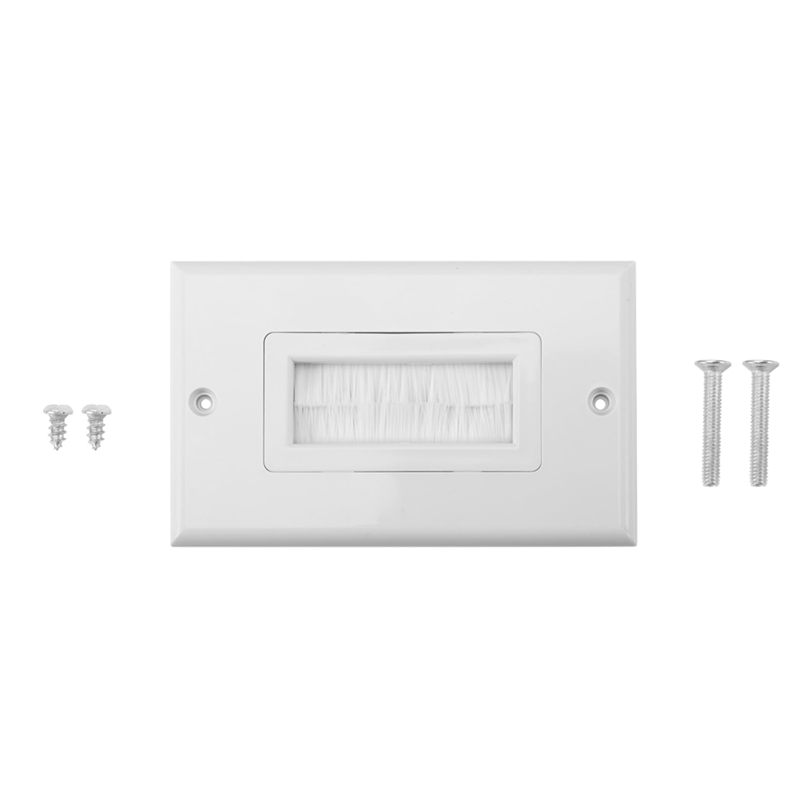 Wall Panel Cable Access Panel with Cable Entry Cover for Single Gang Wall Plate for Wires Suitable for Gypsum Board Brackets and Column Wall Brackets (Single Port)
