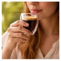 Creano doppelwandige Espresso-Gläser, 6er-Set 80ml, Mokkatassen, Espressogläser, Thermo-Gläser mit Schwebe-Effekt – Ansicht 5