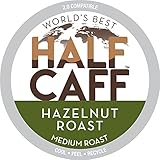 World's Best Half Caff Hazelnut Coffee 24ct. Solar Energy Produced Recyclable Single Serve Half Caff...