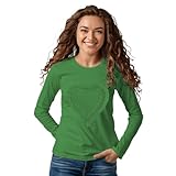 Ipuang Big Girls' Heart-Shaped Long Sleeve T-Shirt 12 Green