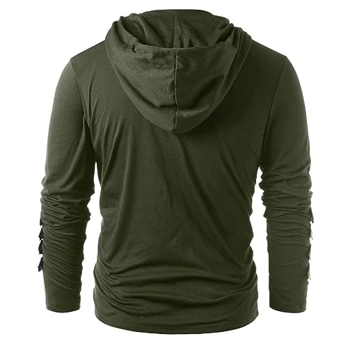 Mens Faux Leather Strap Hoodies Long Sleeves Casual Pullover Plus Velvet Sweatshirts Plain Loose Fashion Tops2