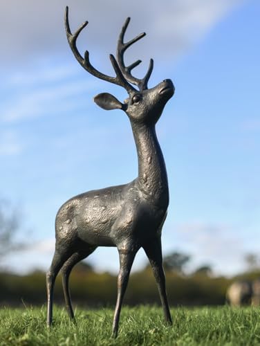 Black Country Metal Works Traditional Woodland Stag Cast Aluminium Garden Sculpture