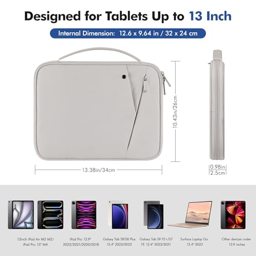 Image of MoKo 13 Inch Tablet Sleeve Carrying Case Padded Protective Bag with Handle
