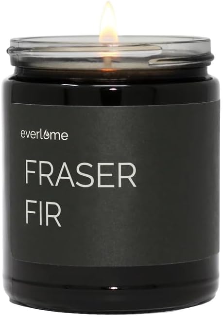 Vela de cera de soja prémium Velas en tarro de vidrio negro altamente perfumadas Larga duración, combustión limpia 8 onzas Regalos para hombre y