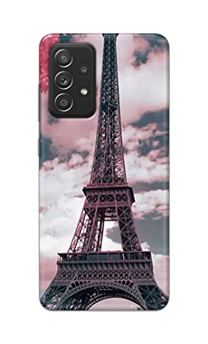 Image of Lovers Famous Place Eiffel Tower in Paris Hard Back Case Cover for Samsung Galaxy A52 / A52 5G (6.5 inch) Back Cover -(J5) VNS2227
