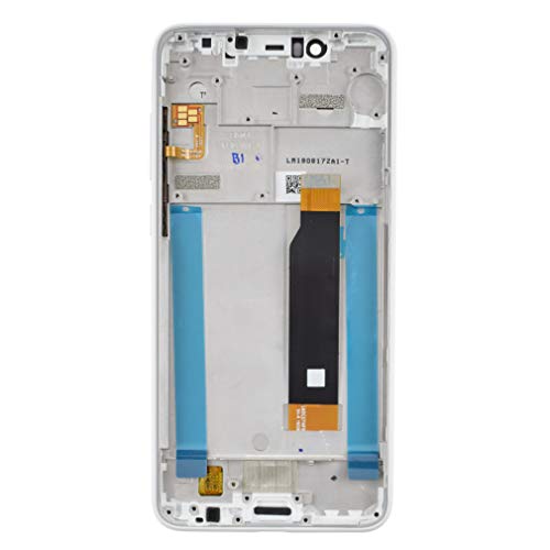 Image of TA-1120 LCD Screen Touch Digitizer Glass with Screen Frame Replacement for Nokia 5.1 Plus TA-1105 TA-1102 Glacier White