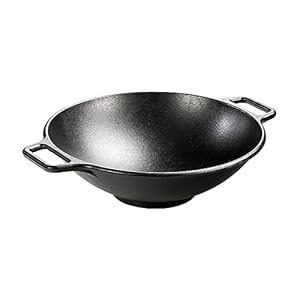 Lodge BOLD 14 Inch Seasoned Cast Iron Wok; Design-Forward Cookware