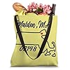 Malden MA 02148 MASS Massachusetts State Map Souvenir Tote Bag #3