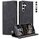 KZB Handyhülle für Samsung Galaxy S25 5G Hülle Premium Leder Klappbar Tasche Flip Case Magnet Kartenfach Standfunktion Klapphülle Schutzhülle für Samsung Galaxy S25 6,2’’ - Schwarz