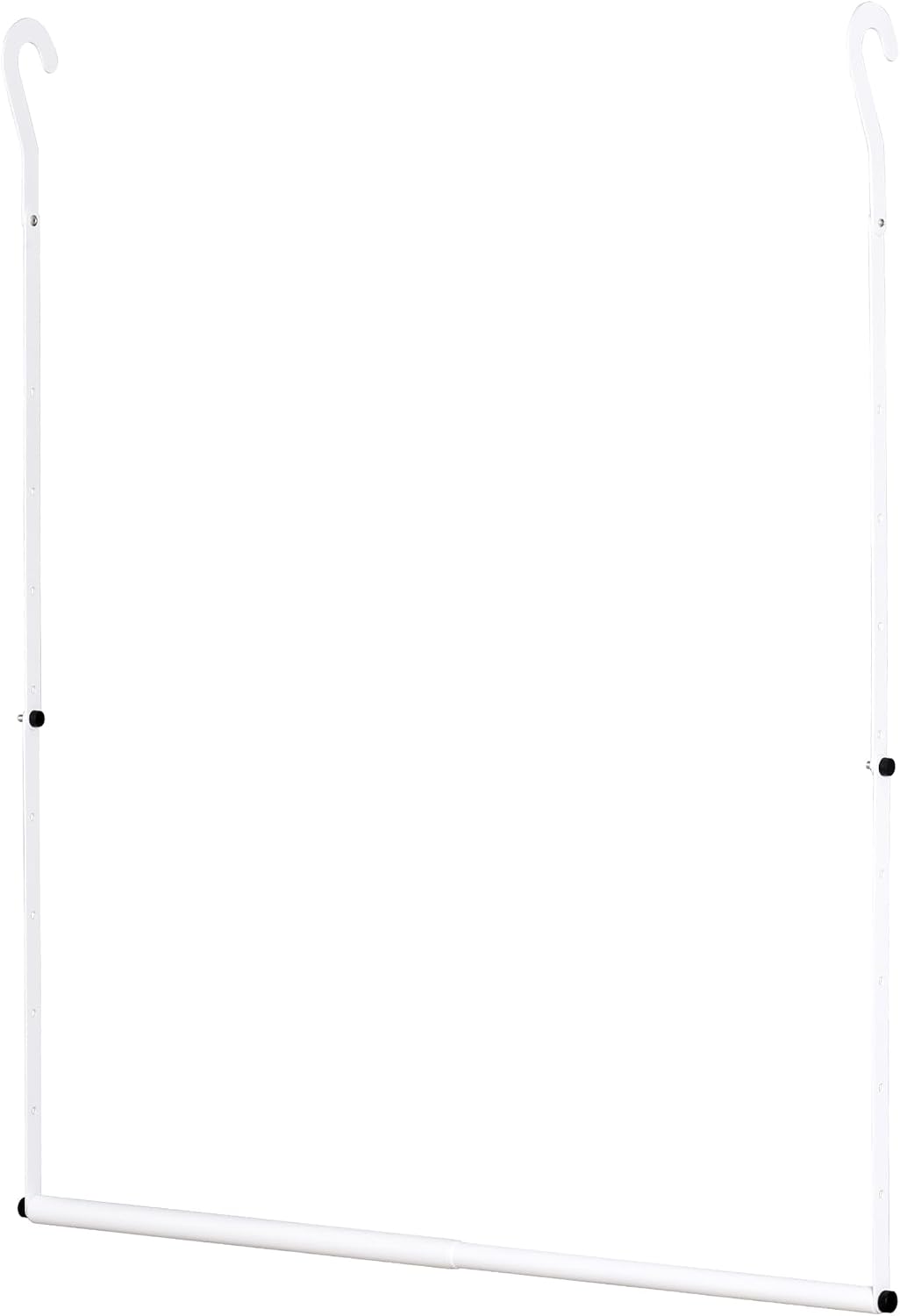 Hanging Closet Rod Hanging Clothes Organizer Adjustable 2 Pack | Metal, White, Heavy Duty, Space-Saving, Double