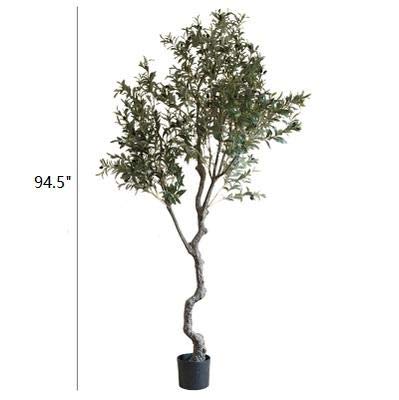 Rustic Reach Handmade Potted Artificial Olive Tree | Living Room Decor Potted Fake Plants | Olive Artificial Plants for Home Decor Indoor | Outdoor Garden Decoration (Large - 94