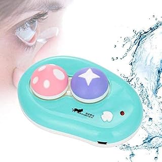 Automatic Contact Lens Washer Cleaner, Ultrasonic Cleaner Usb Charge Small & Portable Contact Lens Container Contact Lens Solution(Green)