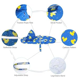   DELIFUR-Large-Dog-Raincoat-Waterproof-Dog-Rain-Poncho-Adjustable-Double-Layer-Rain-Jacket-with-Hood-for-Medium-Large-Dogs-Designed-with-Leash-Hole-Reflective-Strip-and-Ducks-Blue-Duck-X-Large