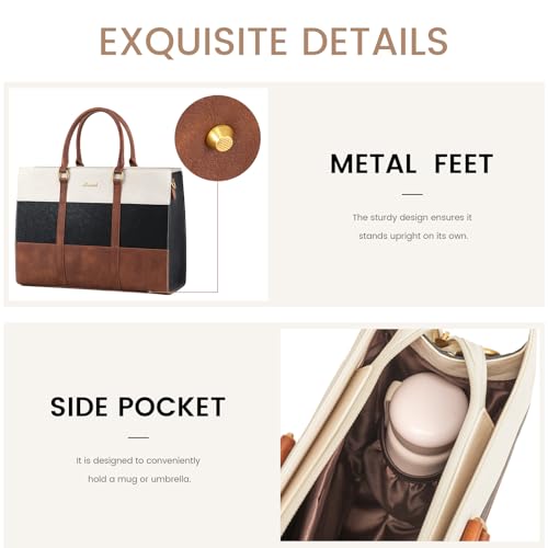 LOVEVOOK Vintage Leather Work Tote