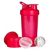 BlenderBottle ProStak System with 22-Ounce Bottle and Twist n' Lock Storage, Pink