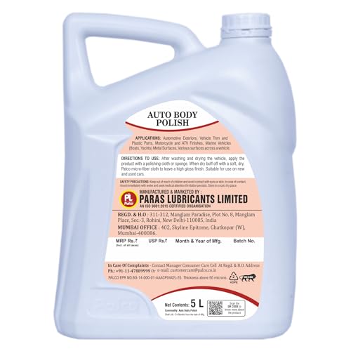 Image of PALCO Auto Body Polish 5 Litre UV Protection Bike Shining Car Polish Spray