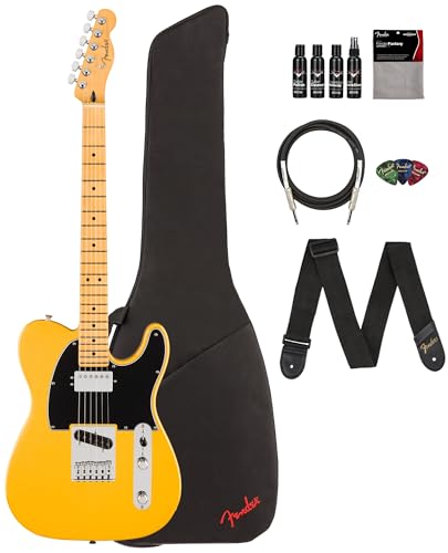 Fender Player II Modified Telecaster SH - サンシャインイエローバンドル ギグバッグ、ストラップ、ケーブル、ピック3パック、ギタークリーニングキット付き