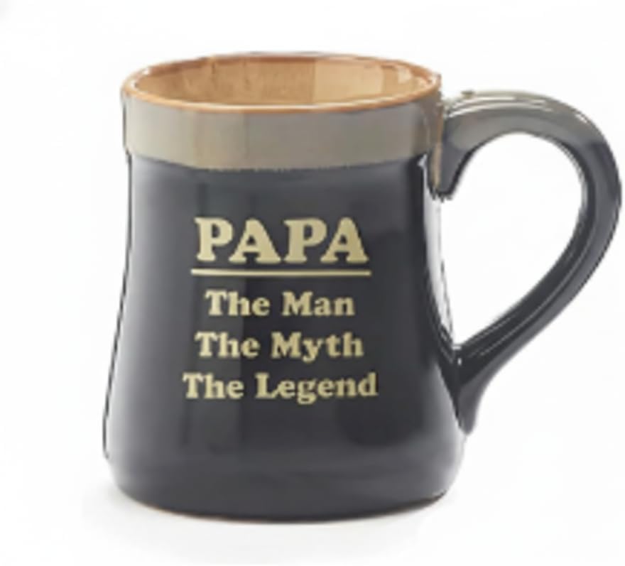 burton+BURTON 18oz Papa Mug, The Man The Myth The Legend Ceramic Coffee Cup in Decorative Gift Box