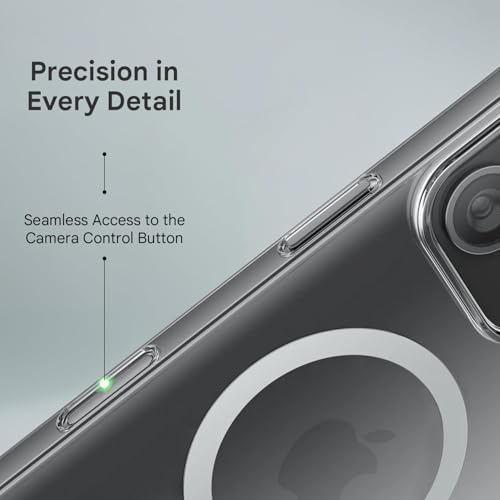Image of Prolet Anti- Yellow Crystal Clear Hard Case Cover Compatible with iPhone 16 Pro with Magnetic Mag-Safe Wireless Charging Support, Shockproof Hard Back Cover (Transparent)