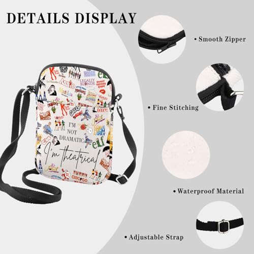 Musical Theater Shows Gift I'M Not Dramatic I'm Theatrical Musical Merchandise Musical Crossbody Bag3