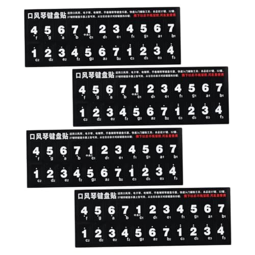 Levemolo Keyboard Heightening Stickers 4 Pack Pitch Patches Beginner Practice Stickers for Easy Learning