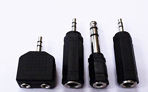 Kit 4 PLUG ADAPTADOR + EXTENSÃO P2 STEREO 1,8 METROS