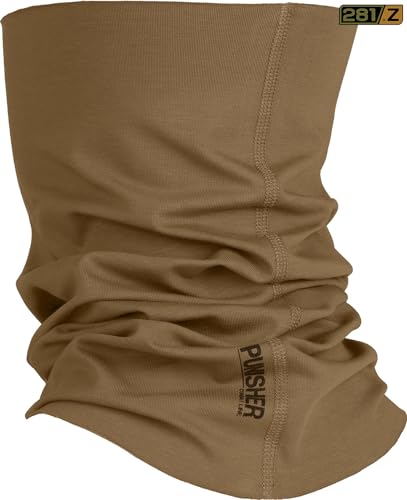 281Z Organic Cotton Breathable Summer Neck Gaiter for Men and Women - Face Scarf for Outdoor Activities(Coyote Brown, Pack of 2)
