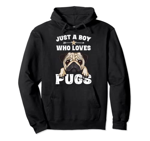 Love Pugs Shirt Cute Pug Lover Funny Saying Gifts Boys Pullover Hoodie