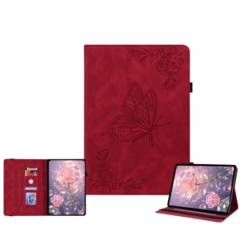 Housse de stand Galaxy Tab A7 10.4 rouge JZ idéale pour lire et travailler partout