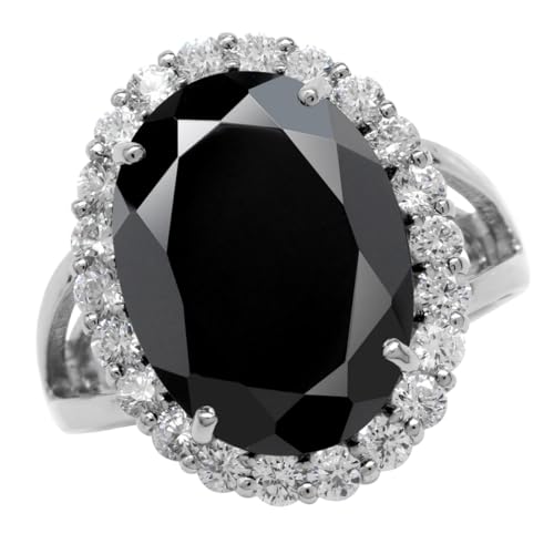 Silvershake Huge 18X13mm Genuine Gemstones 925 Sterling Silver Right Hand