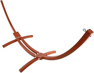 ONCLOUD 14 ft Wood Hammock Stand Only Heavy Duty Russian Pine Hardwood Arc Frame Hammock Stands with Chains and Hooks, 400 lb Capacity