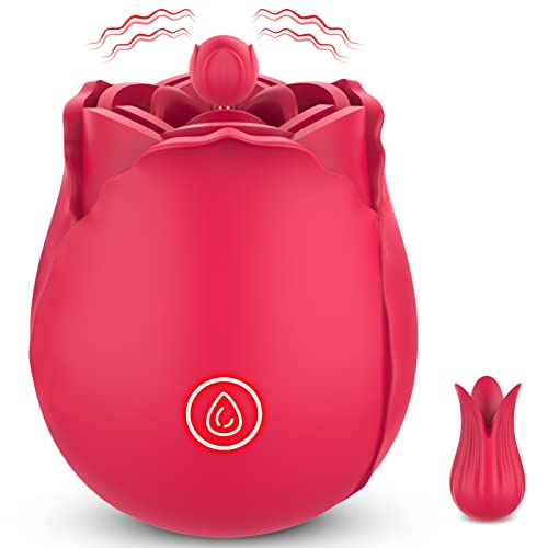 Rose Sex Toy for Women, Clitoral Nipple Stimulator-G spot Dildo Vibrators with 10 High Frequency Modes, Vibrating Adult Toy Massager Rose Sex Stimulator Vibrators Sex Toys for Female Couples & Games