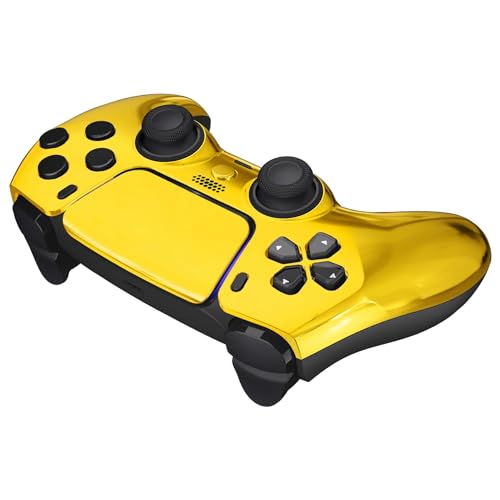Image of Custom Controllerzz Custom Wireless Controller Compatible with PS5 - Multiple Designs Available (Gold Chrome)
