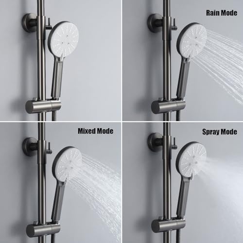 Système de douche classique 4 fonctions avec pommeau de douche rond 9 pouces