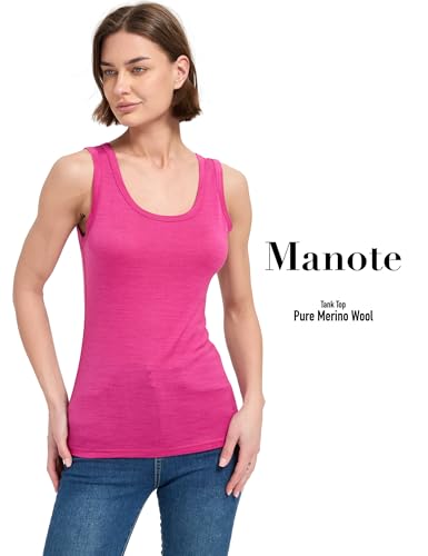 Image of 100% Merino Wool Tank Top for Women, Scoop Neck, Active Lightweight Breathable Undershirt, No-Odor Base Layer