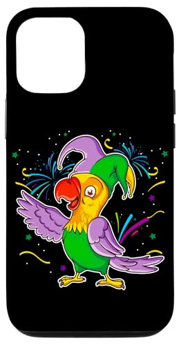 Parrot Mardi Gras T�V���c �J�[�j�o�� �p���[�h ���D���R�X�`���[�� �X�}�z�P�[�X iPhone 12/12 Pro �p
