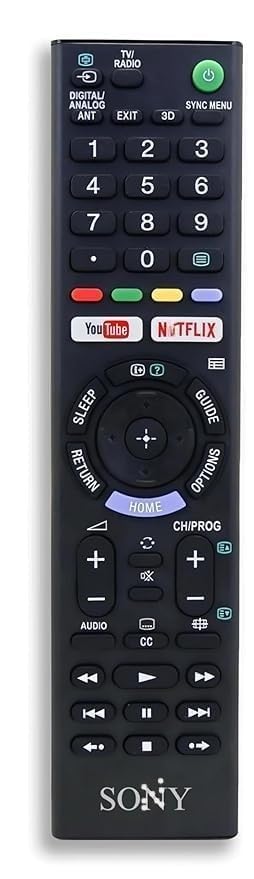 Sony Bravia Smart TV Remote Replacement with YouTube & Netflix Hotkeys | Compatible with Sony LCD LED OLED QLED 4K Ultra HD Android TVs (KPDP)