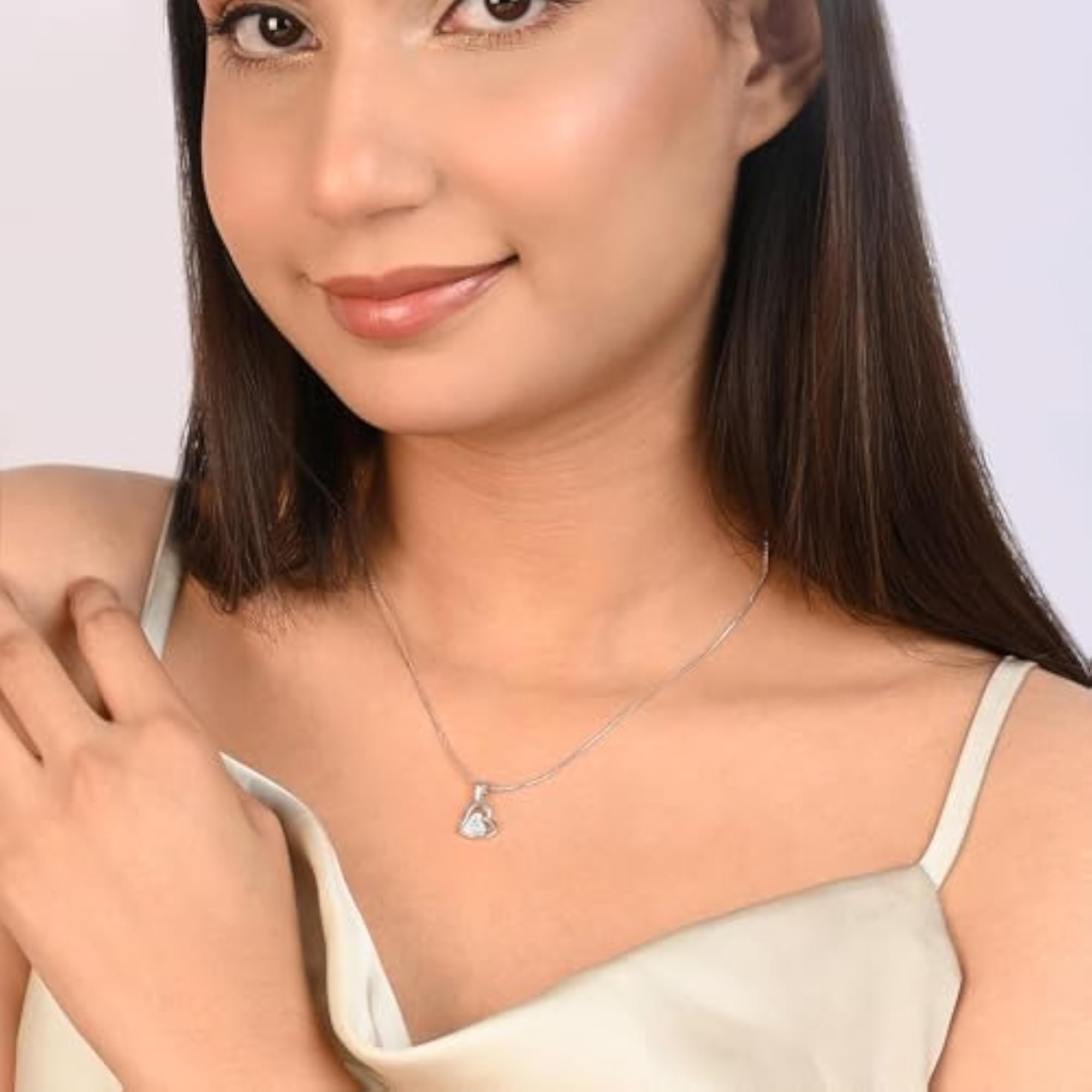 Women's Pure 925 Silver Little Love Heart Pendant