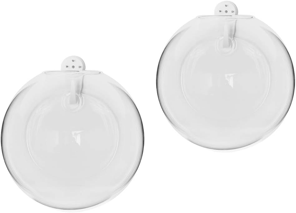 VISEMAN Set of 2 Glass Plant Terrariums Home Deco Wall