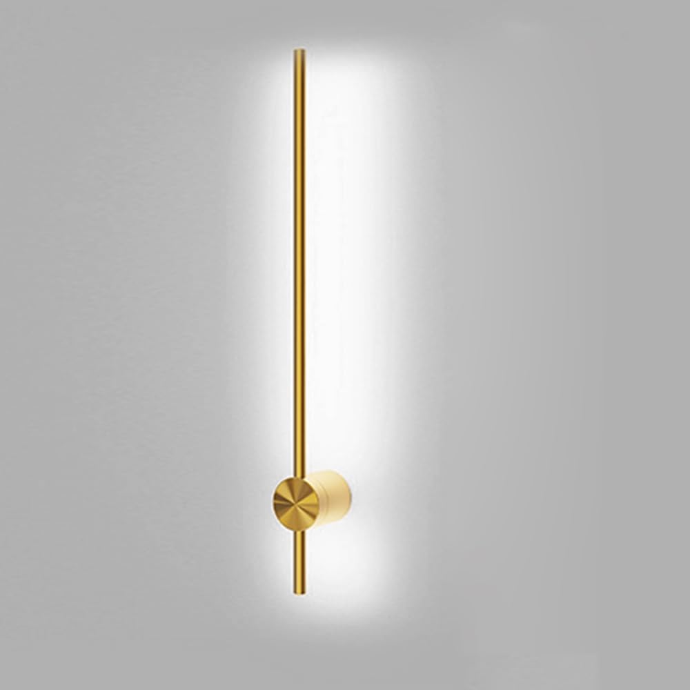 HPTHLY Indoor Wall Lights Fixtures Led Wall Lamps Adjustable Brass Strip Wall Sconces With Acrylic Shade For Bedroom Living Room Hallway (White Light-60Cm)