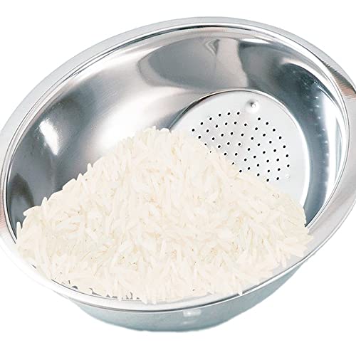 Escorredor Lavador De Arroz e de Macarrão Aço Inox Resistente cm