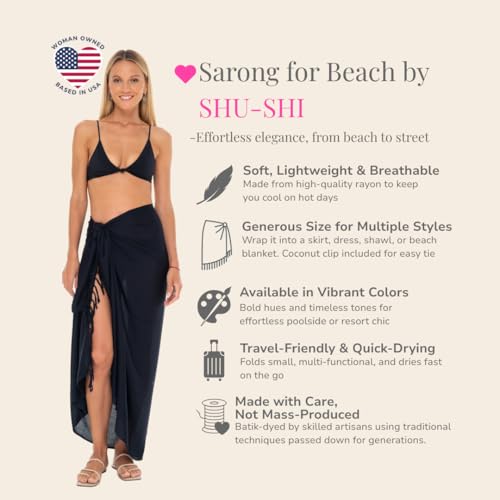 SHU-SHI Sarong Wraps for Women Beach Cover Up Skirt Swimsuit Wrap Pareo Coverups2