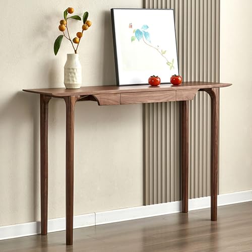 Mesa consola de madera maciza para entrada con cajones pasillo 2
