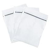 OCENYU 洗濯ネット 大 3枚 セット L:60*50cm*3 角型 無蛍光 抗菌 ランドリーネット ハニカム構造メッシュ 丈夫 耐久性 コート セーター T-シャツ ブラジャーなど適用 型崩れ防止 ホワイト