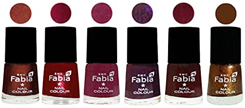 Image of Platinum Collection 6 ml each Set of 6 High Shine Long Lasting Nail Polish Colors,04683