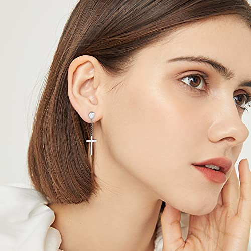 Image of NEWITIN 15 Pairs Magnetic Stud Earrings for Men Stainless Steel Magnetic Earrings Men Clip on Earrings Non Piercing Cross Earrings Unisex CZ Hoop Dangle Magnetic Earrings for Men Women