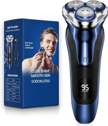 Amazon.com: Electric Razor for Men, Waterproof Wet Dry Rechargeable ...