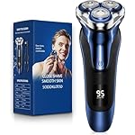 Rechargeable Electric Razor for Men: IPX6 Waterproof Shaver - 1.5H Fast Charge, 4D Flex Precision Blades with Pop-Up Trimmer - Gentle on Sensitive Skin, Perfect for Travel